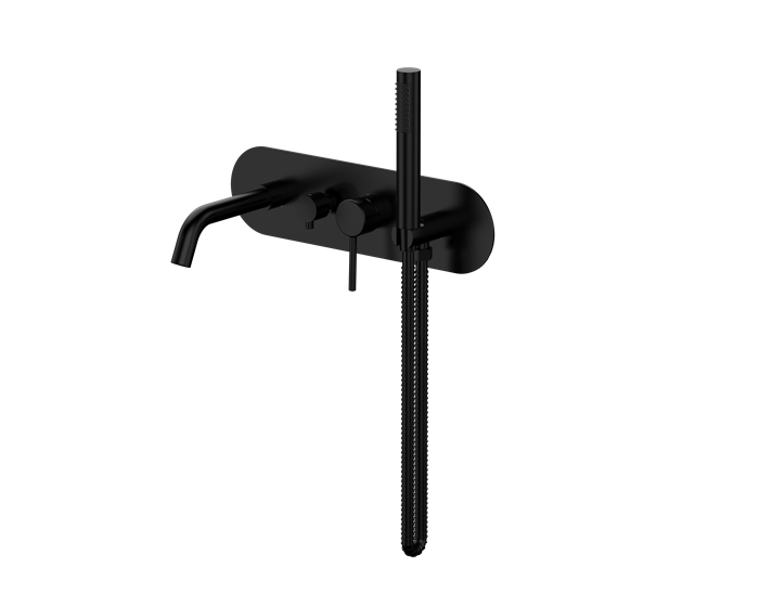 Wall Mount Tub Filler With Hand Shower