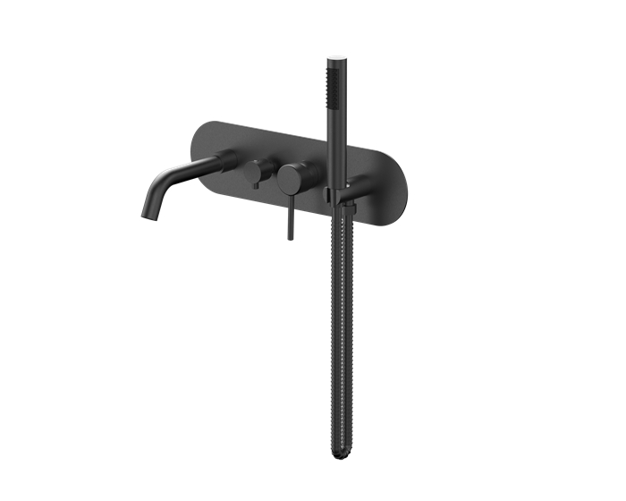 Wall Mount Tub Filler With Hand Shower